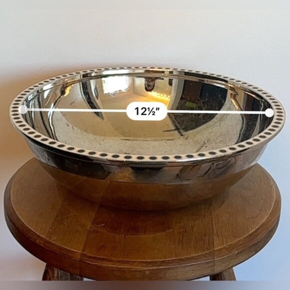 SOLD Kate Spade x Lenox Large Salad Bowl and Serving Utensils Silver Black White - Picture 2 of 16